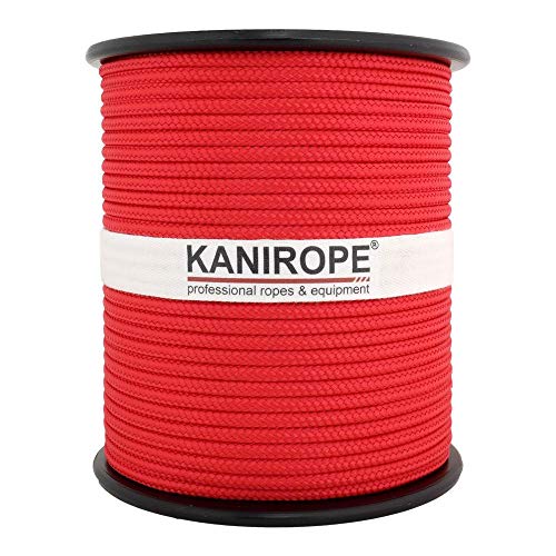 Kanirope® PP Seil Polypropylenseil MULTIBRAID 3mm 100m Farbe Rot (0114) 16x geflochten