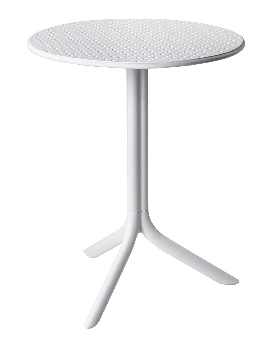 Nardi Step Tisch aus Glasfaser, Kunstharz, 61 x 61 cm, Weiß