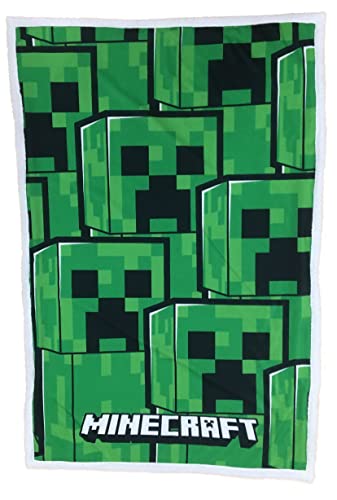 Lyo Sherpa Minecraft Creeper Decke, 100 x 150 cm