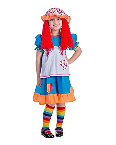 Dress Up America Mädchen Kinder Regenbogen Stoffpuppe Kostüm