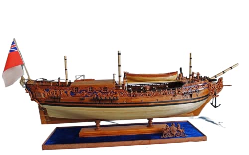 SIourso Modellschiff-Kit Exquisiter Schiffsmodellbausatz Auf Museumsebene Maßstab 1:30 Royal Caroline Holzschiffsmodellbausatz