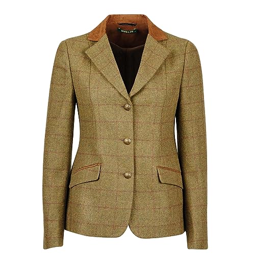 Dublin Albany Tweed Suede Collar Tailored Kids Competition Jackets 14 Brown
