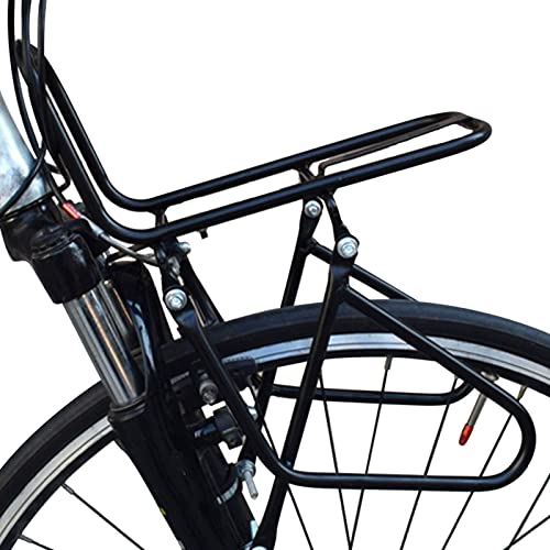 Fahrradträger vorne für Fahrrad, Gepäckträger für Mountainbike, Gepäckträger vorne aus Aluminium, für Fahrrad, Gepäckträger für Straßenfahrräder, Klappräder, Zubehör für Mountainbike, Kapazität 15 kg