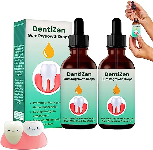 Dentizen Gum Regrowth Drops,Natural Gum Restore Plus Liquid Drops Mouthwash (2pcs)