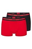 HUGO Herren Trunk Twin Pack Boxershorts, New - Bright Red622, S EU