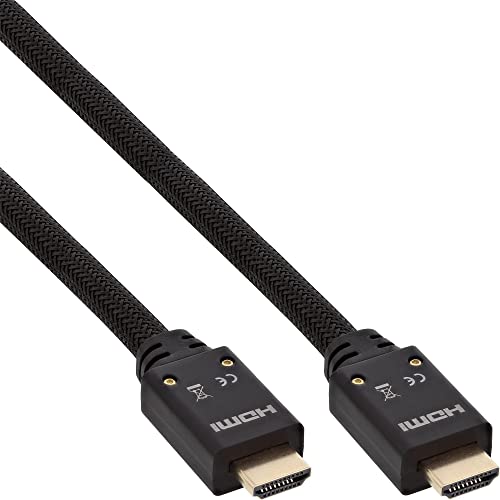 InLine 17510A Aktiv-Kabel, HDMI-High Speed mit Ethernet, 4K2K, Stecker auf Stecker, 10m Schwarz/Gold