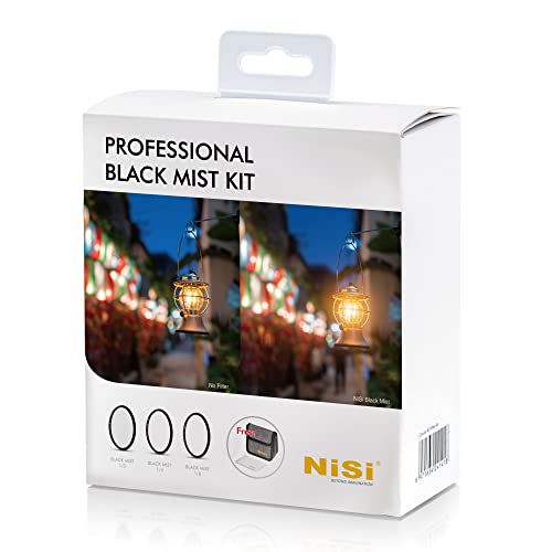 NiSi 49mm Black ProMist Professional Kit - Black Mist 1/2, 1/4, 1/8 Reinigungstuch und Filtertasche