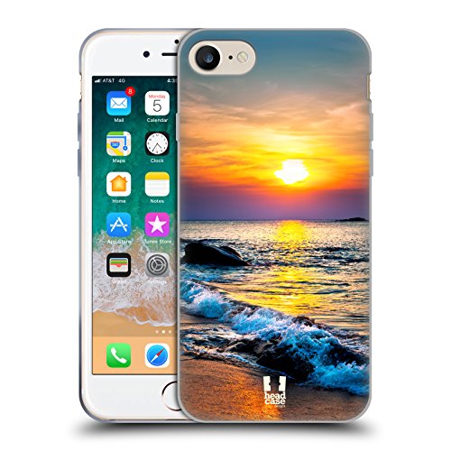 Head Case Designs Farbiger Sonnenuntergang Über Dem Meer Wundevolle Strände Soft Gel Handyhülle Hülle kompatibel mit Apple iPhone 7/8 / SE 2020 & 2022