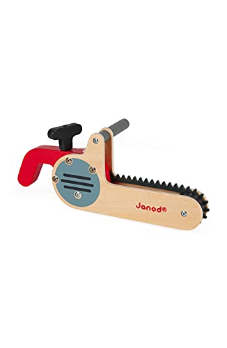 Janod J06471 Brico'kids Kettensäge aus Holz-Rollenspielzeug Heimwerken-Entwicklung von Feinmotorik und Fantasie-FSC-Zertifiziert-Ab 3 Jahren