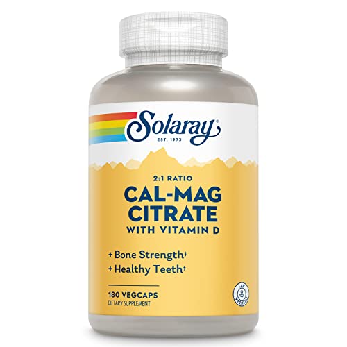 Solaray, Cal-Mag Citrat, 1000 IU Vitamin D-3, 180 Kapseln