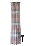 Homing halbtransparenter Vorhang quergestreift Rose (1Stück) 245 x 140 cm (HxB), 5099-04, 140 x 245 cm