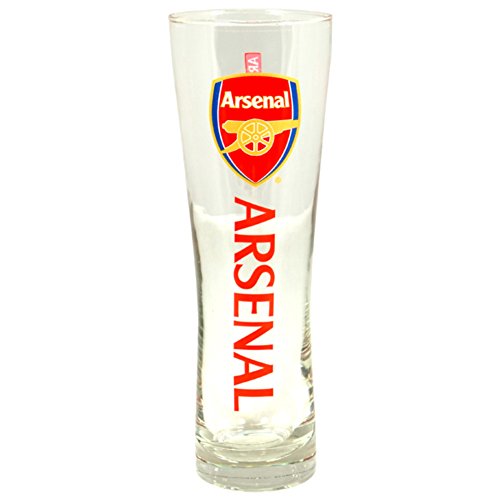 Arsenal FC Offizielles Wordmark Fußballwappen Peroni Pint-Glas (Einheitsgröße) (transparent)