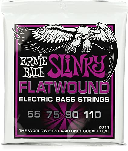 Ernie Ball Power Slinky Flatwound E-Bass Saiten - 55-110 Gauge