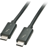 Lindy - Thunderbolt-Kabel - USB Typ C (M) bis USB Typ C (M) - 1,0m - umkehrbare Stecker, 4K Unterstützung - Schwarz (41556)