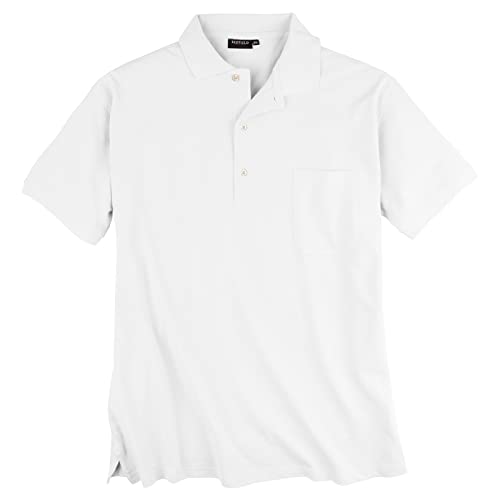 Redfield Poloshirt Pique Übergröße weiß, XL Größe:4XL