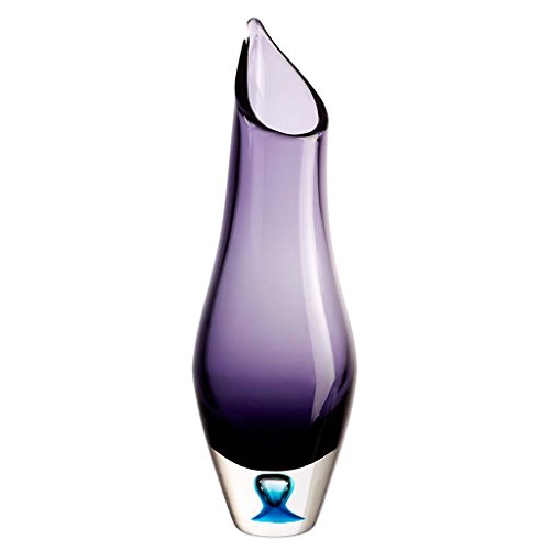 Blumenvase, Blütenvase, Glas Vase Calla, violett, 33,5 cm, moderner Style (Art Glass Powered by Cristalica)
