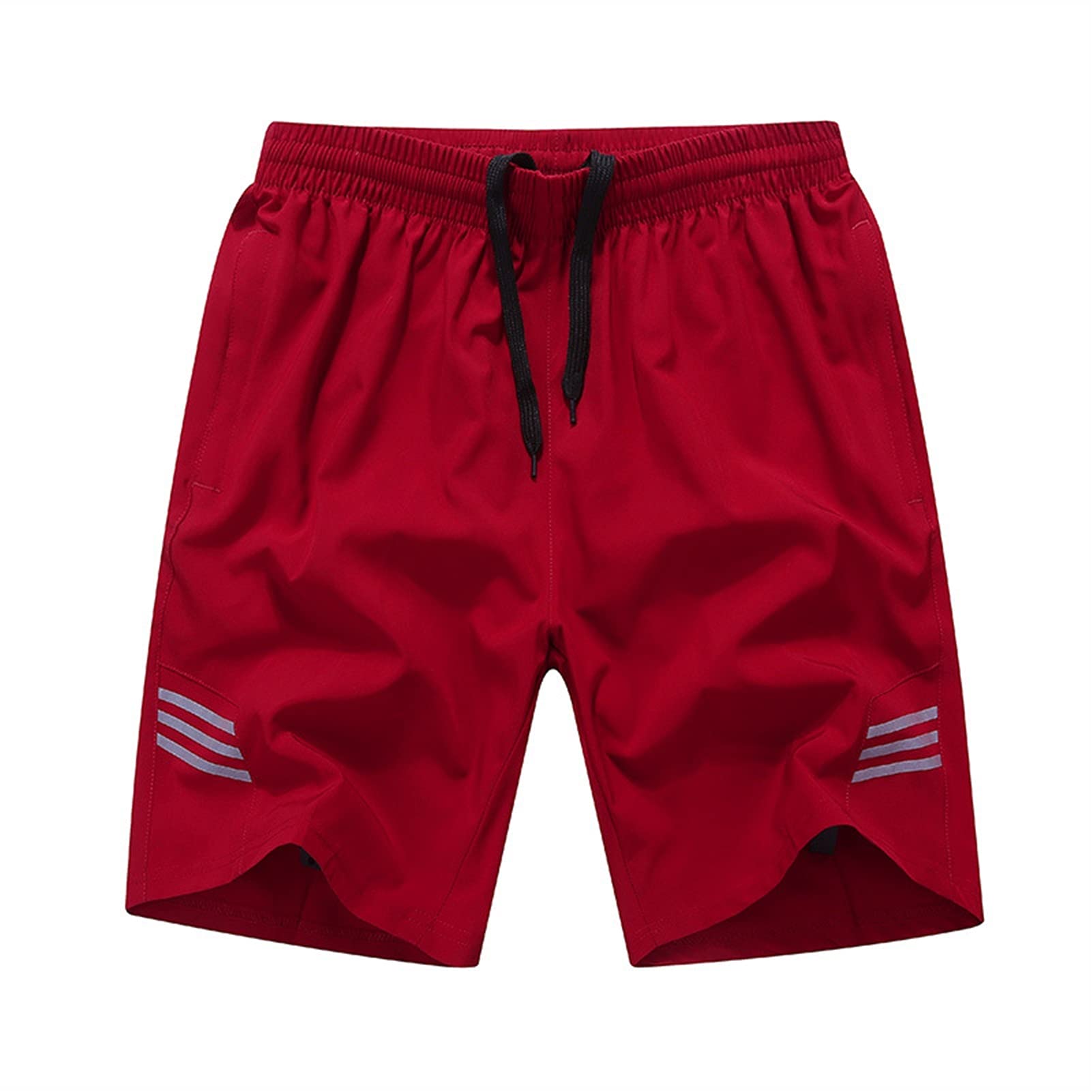 ZRDSZWZ Zuverlässige Herren-Badeshorts in Übergröße, Strand-Shorts, schnelltrocknend, Surf- und Strand-Shorts, Herren, Sporthose, Bademode (Farbe: Rot, Größe: 8XL)