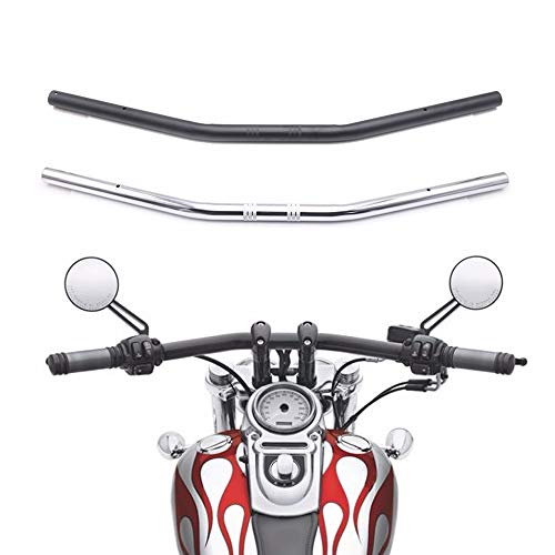 No-logo XFC-MTC, Motorrad-Lenker 1" 25mm Black Chrome Drag Gerade Bar Fit for Honda Kawasaki Yamaha Suzuki Harley Chopper (Farbe : Chrome)