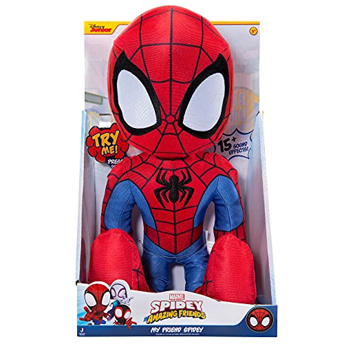 Toy Partner - Spidey Plüschtier mit Sounds (Spiderman), Mehrfarbig (SNF0006)