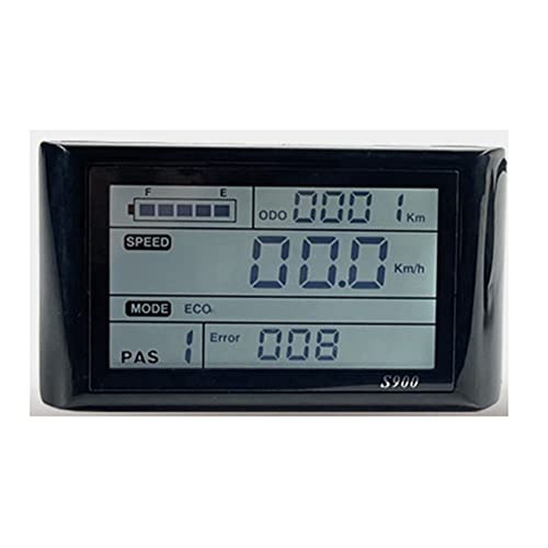 Evenden LCD-Zähler S900, Lithium-Umwandlungszubehör für Fahrräder mit Multi-Informationsanzeige, normaler Stecker, 36 V 48 V