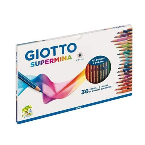 Giotto Supermina 36 pastelli a colori, assortiti, 36 Stück (1er Pack), Multicolore