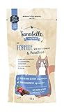 Sanabelle Snack Forelle und Preiselbeere | Leckere Mini-Fleischsticks für ausgewachsene Katzen | 20 x 55 g