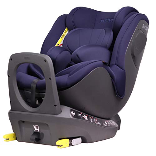 AVOVA Sperber-Fix i-Size Atlantic Blue | Premium-ISOFIX-Kindersitz Gruppe 0+, 1 | Geeignet für Kinder von der Geburt an von 40 bis 105 cm, das entspricht ca. 20 kg | Babyautositz Babysitze Auto