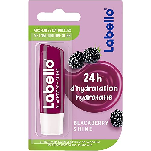 6er Pack - Labello Lipcare/Lippenpflegestift - Blackberry Shine - 4,8 g