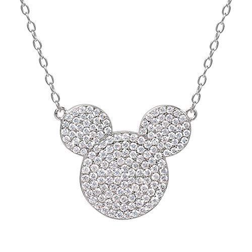 Mickey Mouse Damen Halskette Sterlingsilber Rund Unzutreffend - N902362RZWL-18