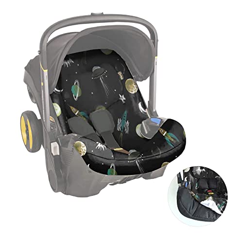 UKJE Schützende Autositz-Kinderwagen-Abdeckung Kompatibel mit Doona Autositz - Baumwollbezug, Babyschalen-Einlage - Zubehör für Neugeborene Babyschale - Einfache Installation (Weltraum)