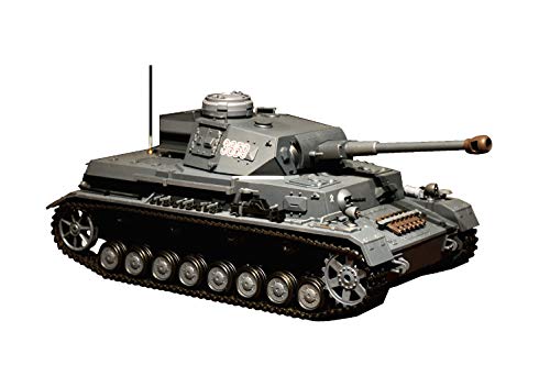 ES-TOYS RC Panzer Kampfwagen IV AUSF.F-2" Heng Long 1:16 Grau mit Rauch&Sound, Metallketten und Stahlgetriebe und 2,4Ghz -V7.0 - PRO