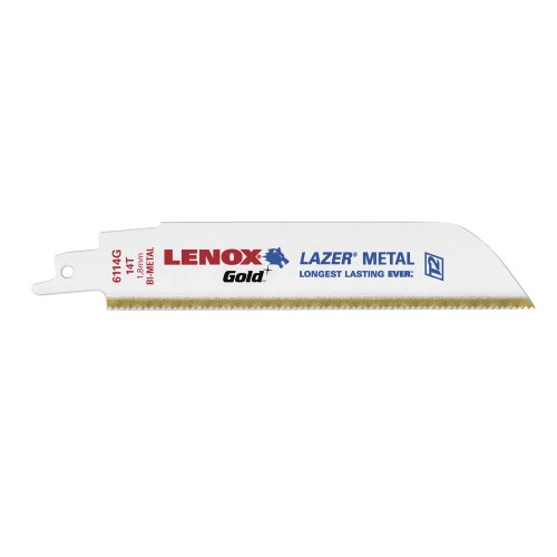 Lenox Tools 2110112114 GR 04 mm 14 TPI Gold Power Arc Säbelsägeblatt für dicke und Medium Metall schneiden (5 Stück)