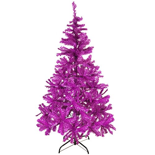 Mojawo Trend! Weihnachtsbaum künstlicher Tannenbaum Christbaum 150 cm inkl Ständer Lila/Pink