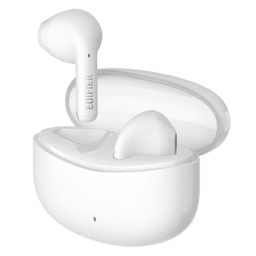 Edifier X2s True Wireless-Ohrhörer, Bluetooth 5.3, dynamische 13-mm-Treiber, tiefer Bass, leicht, AI-Umgebungsgeräuschunterdrückung, IP54 Wasser- und staubgeschützt, Weiß