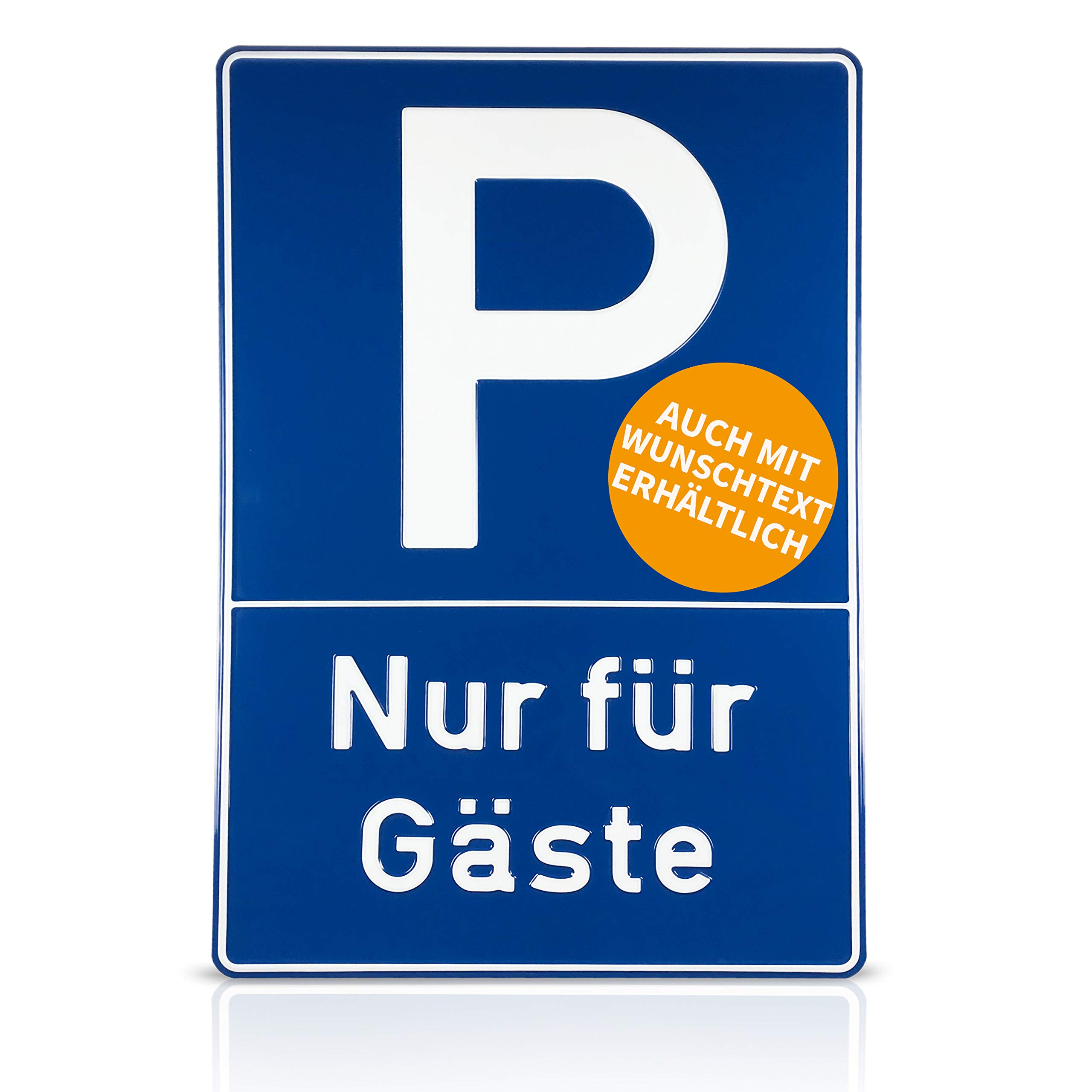 Betriebsausstattung24® Geprägtes Parkplatzschild aus Aluminium | BxH 40,0 x 60,0 cm | Gästeparkplatz