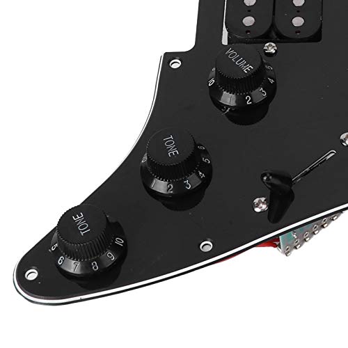 E-Gitarren-Board, geladenes vorverdrahtetes Schlagbrett, klare kompakte Größe, robustes PVC Musikliebhaber, der Konzert für E-Gitarre spielt(black)