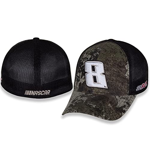 Checkered Flag Sports 2023 Kyle Busch Fitted Hat NASCAR Racing Mesh Baseball Fitmax 70 Cap, Camo, L-XL