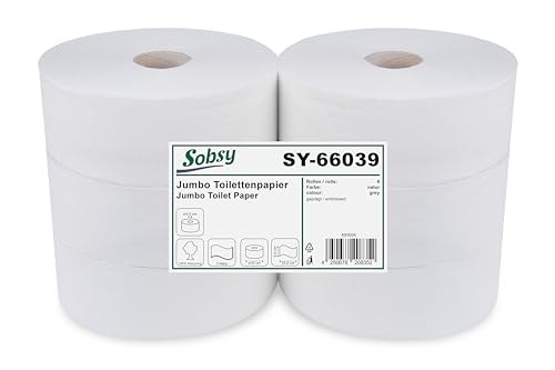 Jumbo-Toilettenpapier 2-lg Rec. Natur, 6 cm Kern, 25 Cm