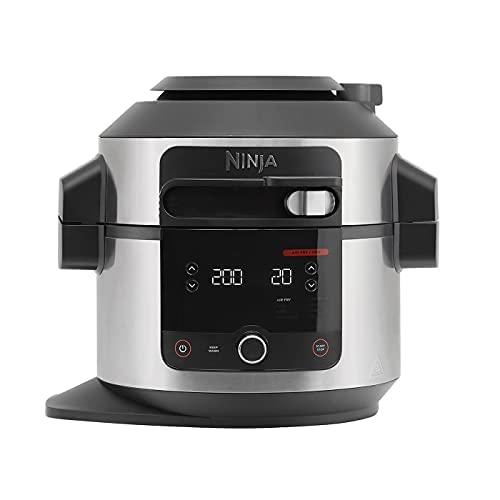 Ninja Foodi 11-in-1 SmartLid-Multikocher [OL550EU] 6 l, Schnellkochtopf, Heißluftfritteuse