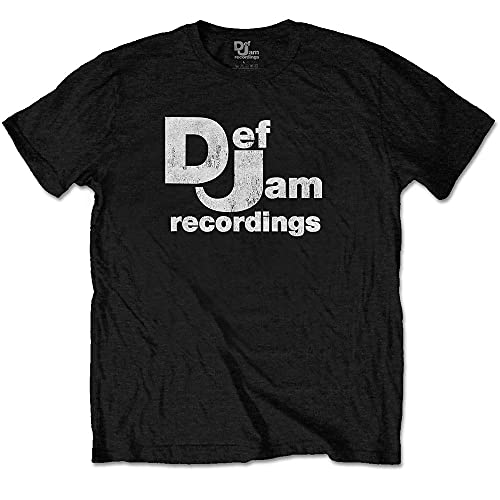 Def Jam Recordings Classic Logo Black offiziell Männer T-Shirt Herren (Large)