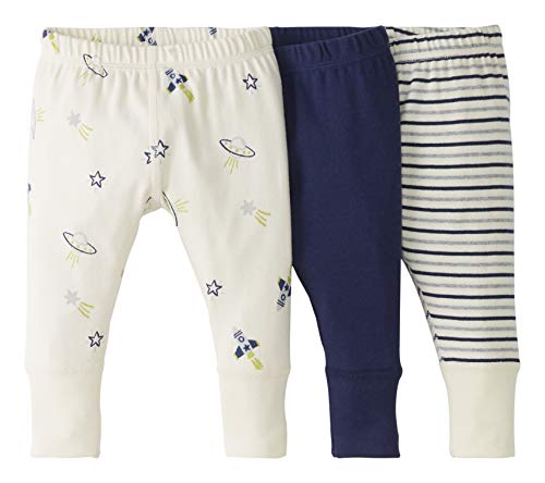 Moon and Back by Hanna Andersson 3 Pk Jogger Infant-and-Toddler-Layette-Sets, Navy, 3-6 Months