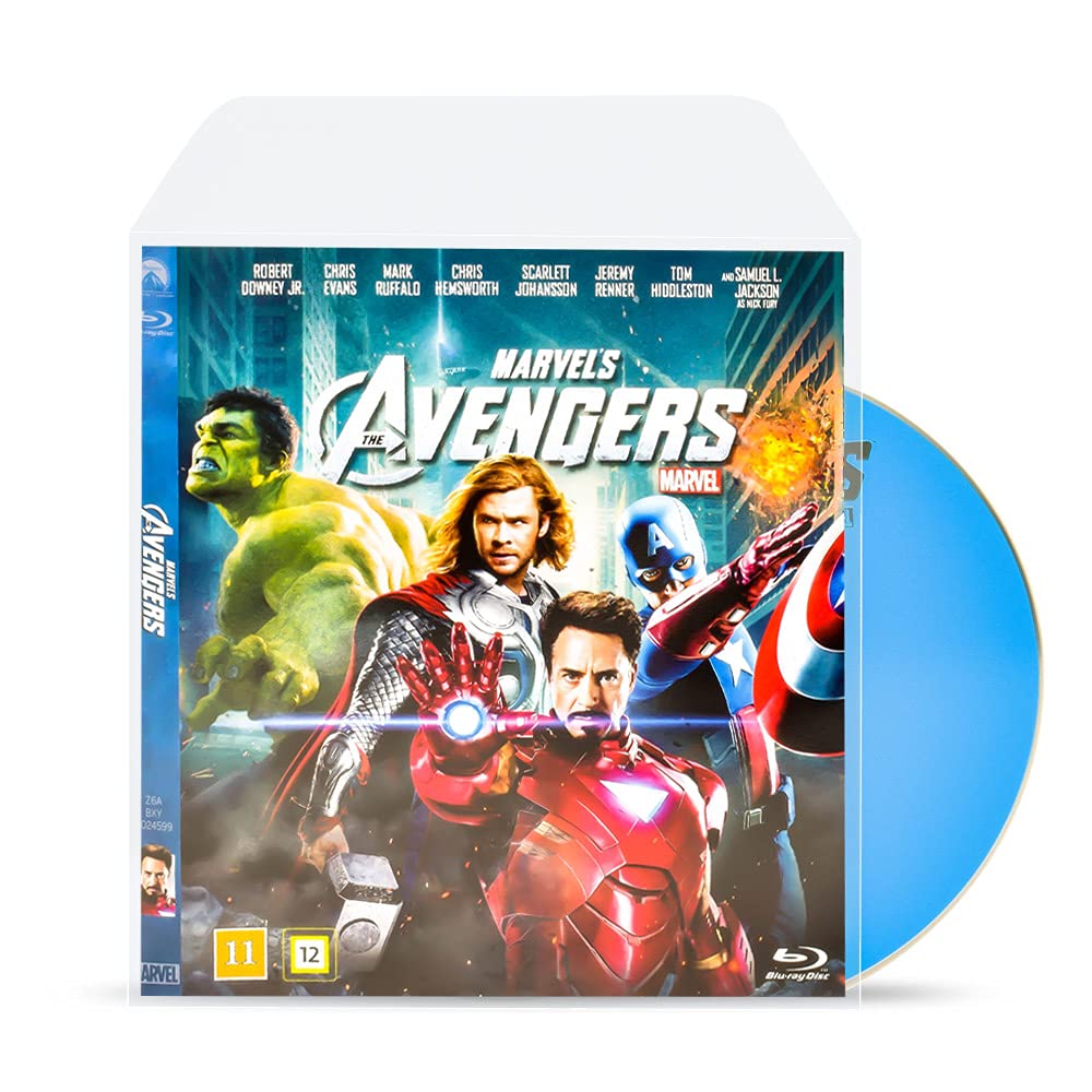 Tarifold Blu-Ray Disc Schutzhülle mit Verschlussklappe und Platz für Cover - 50/Pack (10283)
