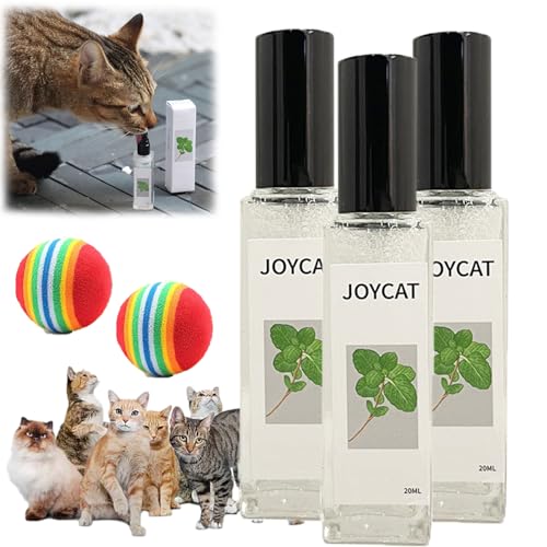 HOPASRISEE Herbal Cat Joy Spray, Herbal Cat Joy, Catnip Spray for Cats, Pets Catnip Spray, Kitty Joy Herbal Cat Joy, Kitty Joy Herbal Spray, Cat Training Spray with Catnip (3PC)