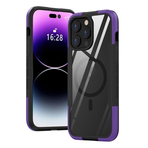 CHNZUX Hülle Für iPhone 15 ProMax/15Pro/15Plus/15 Anti-Fingerabdruck Stoßfeste Kratzfeste Schutzhülle Handyhülle mit Kameraschutz Nie Vergilbung Handyhülle Case (Purple,15pro max)
