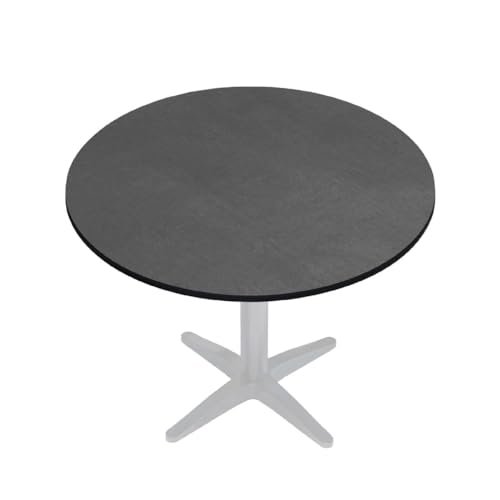 GGMMÖBEL COMPACT | Esstisch HPL Tischplatte | Ø70cm | Anthrazit | Outdoor HPL Tischplatte