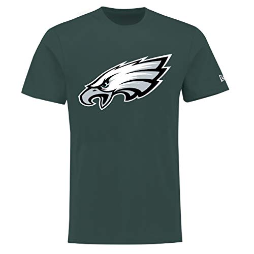 New Era Philadelphia Eagles T Shirt Reverse Base Tee Dark Green - XL