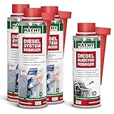 MATHY Diesel-Kur - Reinigungsset Diesel System + Injektoren - Diesel Kraftstoff Additive, 3 x 250 ml + 200 ml