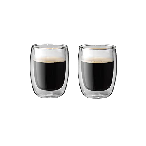 ZWILLING Sorrento Doppelwandige Kaffee-Gläser, 2x200 ml, Borosilikatglas, Thermogläser, hitzebeständig, 2-tlg