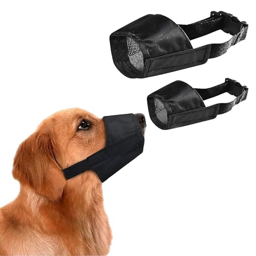 Sicherheitsmaulkorb für Hunde, Beißen, Bellen, Kauen, verstellbar, Nylon, Größe S bis XXL (Medium)