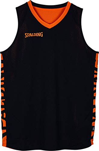Spalding Herren Essential Reversible Shirt, schwarz/Orange, 3XL